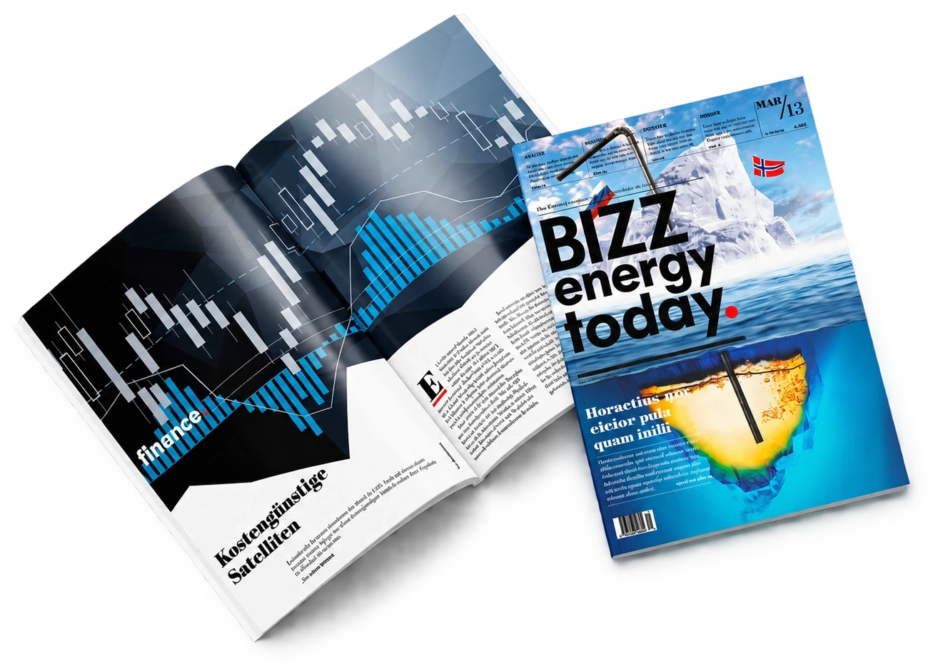 BIZZ energy — freigestellte Magazinlayouts