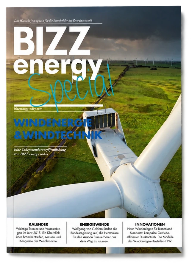 Freigestelltes Cover des BIZZ-Sonderhefts Windenergie und Windtechnik