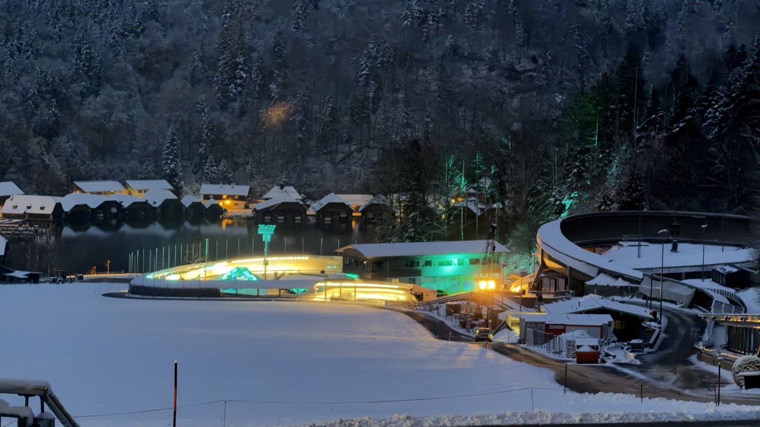 The bobsleigh racing track on location