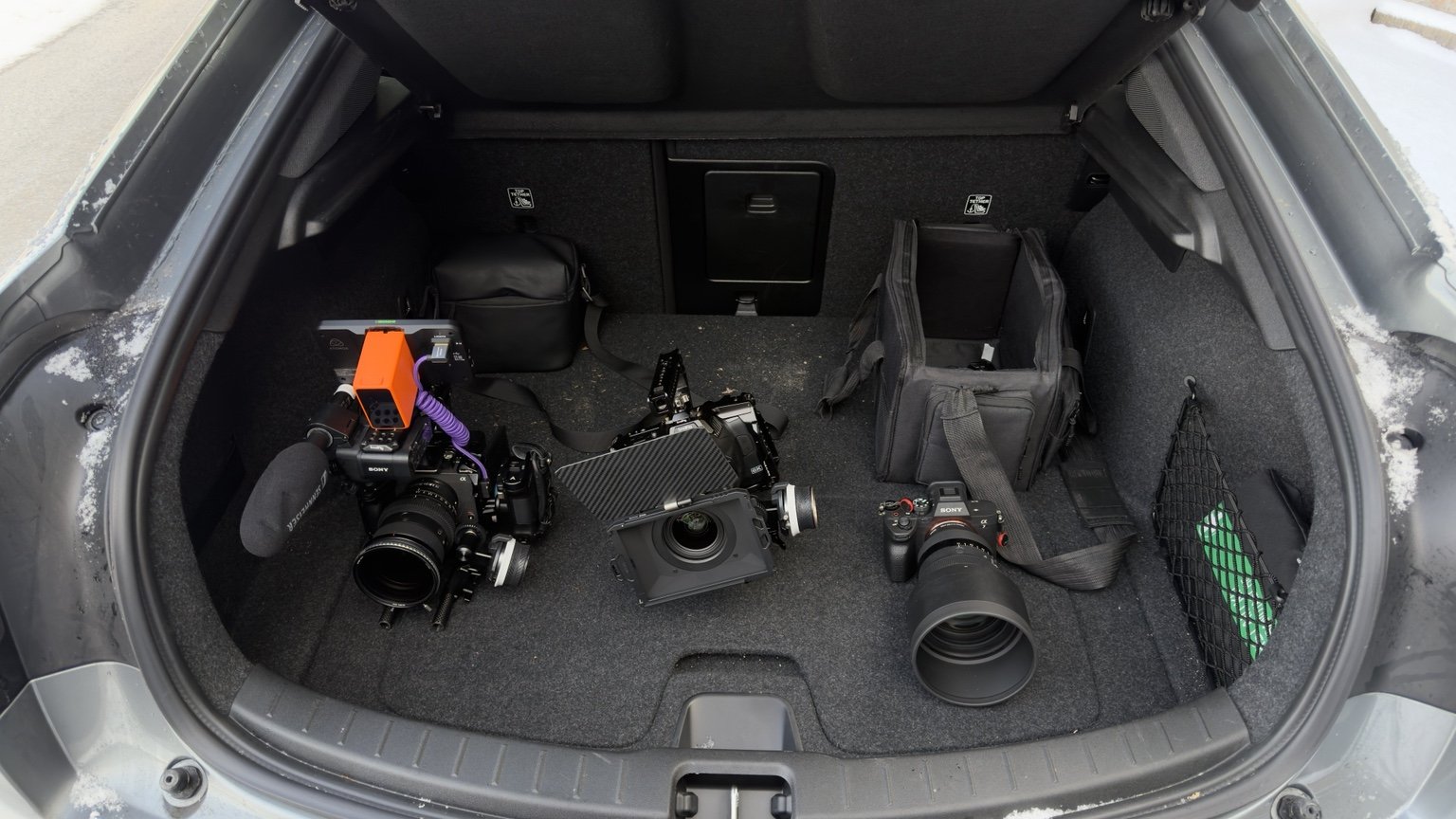 Cinematography equipment prepared for the shoot