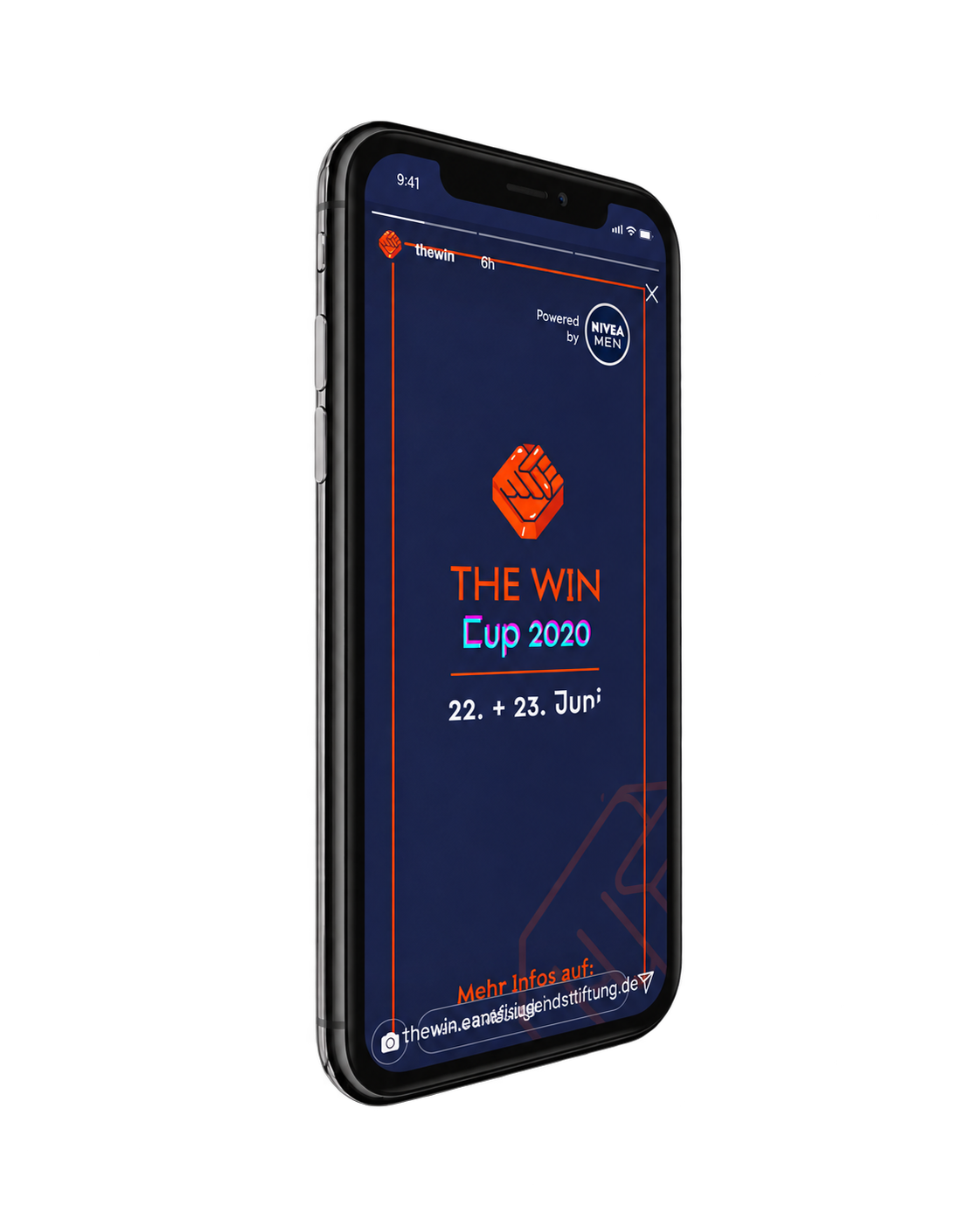 Mobile Event-Ankündigung des WIN Cups