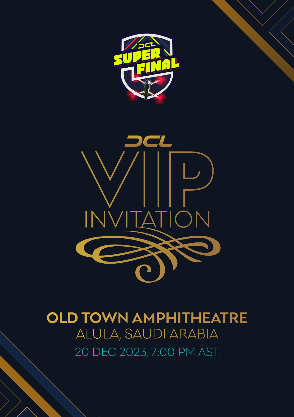 Vorderseite der AlUla VIP Invitation